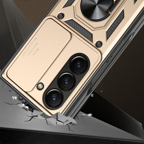 Case for Samsung Galaxy Z Fold5 5G, CamShield Slide, gold