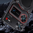 Case for ZTE nubia Z60 Ultra, Kickstand Bumper, with lens cover, for MagSafe, black / red