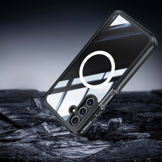 Case for Samsung Galaxy A16, Shockproof, with glass, for MagSafe, black