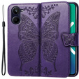 Flip case for Realme 10 4G, Butterfly, purple