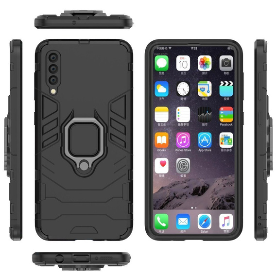Case for Samsung Galaxy A50, Kickstand Ring, black
