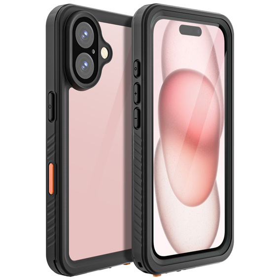 IP68 Waterproof Case for iPhone 16, black