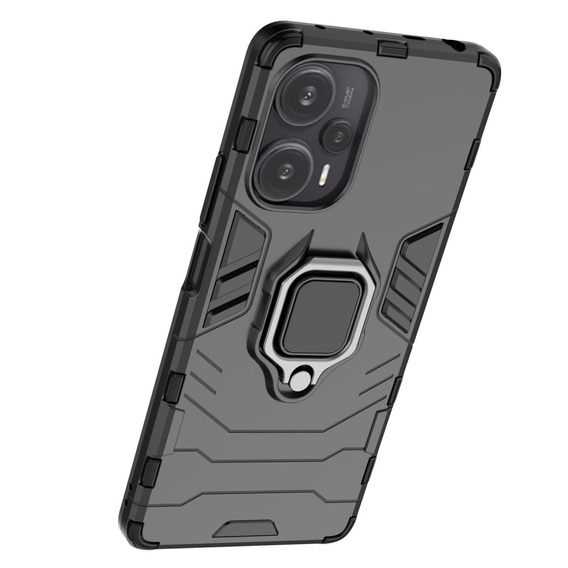 Case for Poco F5 5G, Kickstand Ring, black