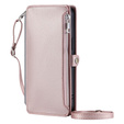 Flip case for Xiaomi Redmi 14C / Xiaomi Poco C75, Wallet Zipper Pocket, pink