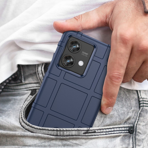 Case for Motorola Edge 40 Neo, Rugged Shield, blue