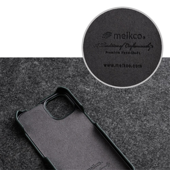 MELKCO flip case for iPhone 14 Pro, leather, flip, black