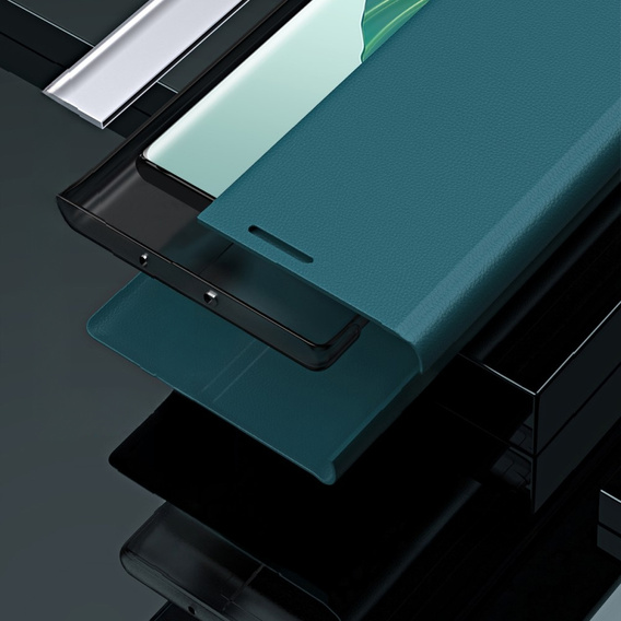 Flip case for Honor Magic 5 Lite, Side Magnetic, green