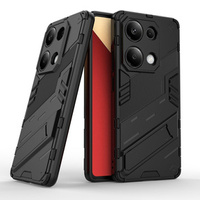 Case for Xiaomi Redmi Note 13 Pro 4G / Xiaomi Redmi Note 14S / Xiaomi Poco M6 Pro 4G, Military kickstand, black