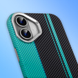 MagSafe's iPhone 16 Case, Carbon Fiber, black / blue