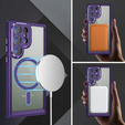 Case for Samsung Galaxy S23 Ultra, ERBORD Impact Guard, MagSafe, dark purple