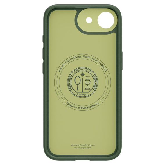 Spigen case for iPhone 16E, Nano Pop MagSafe, green + 9H tempered glass