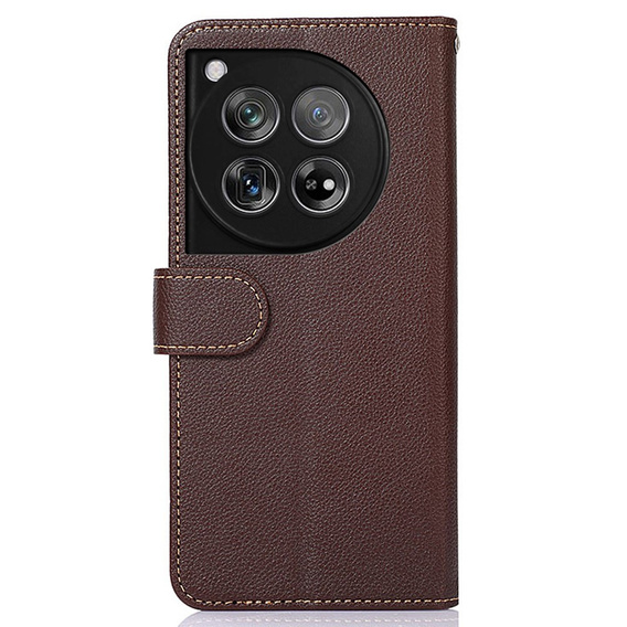 Flip case for OnePlus 12 5G, KHAZNEH RFID, brown / blue