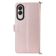 Crossbody Leather Wallet flip case for Samsung Galaxy S25 Edge, pink