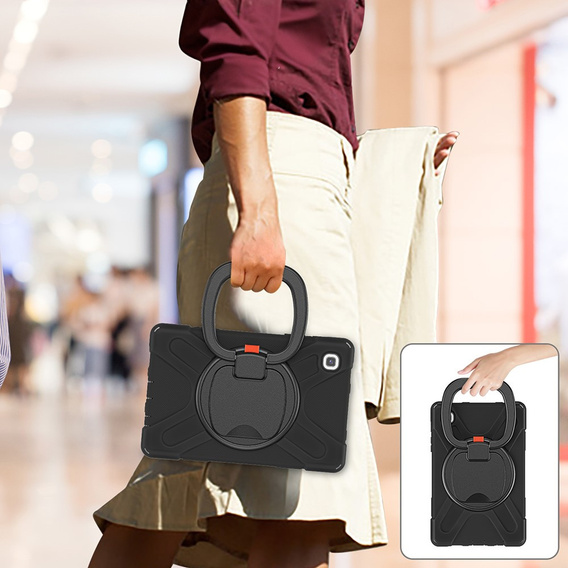 Children's case for Samsung Galaxy Tab A7 Lite, armored with strap, blue