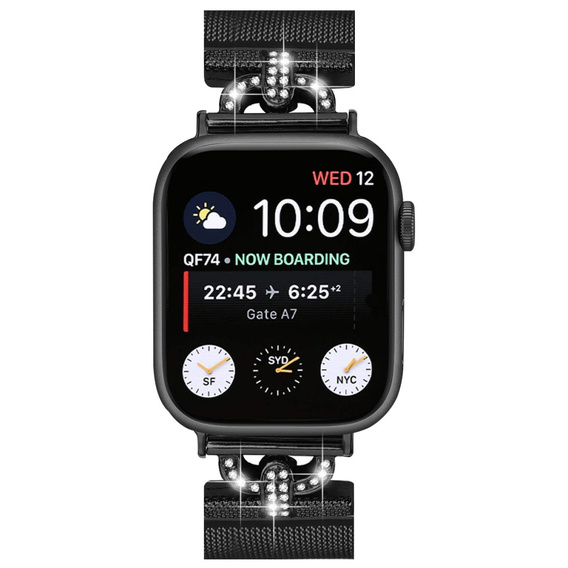 Milanese bracelet for Apple Watch 1/2/3/4/5/6/7/8/SE (38/40/41 MM) - Black