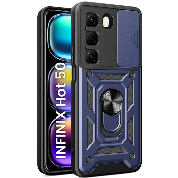 Case for Infinix Hot 50 4G, CamShield Slide, blue