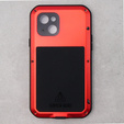 Love Mei Case for iPhone 14, armored with glass, red