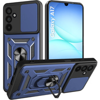 Armoured case for Samsung Galaxy A17 5G, with camera protection, with stand, blue