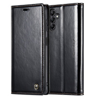 CASEME flip case for Samsung Galaxy A34 5G, Waxy Textublack, black