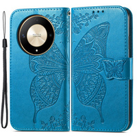 Flip case for Honor Magic 6 Lite 5G, Butterfly, blue