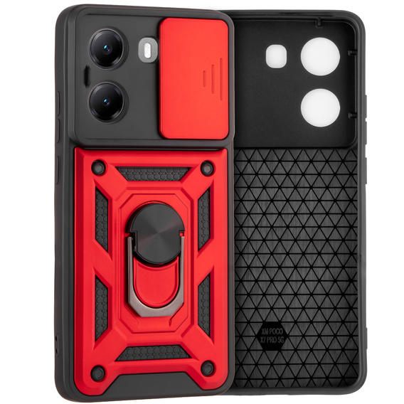 Case for Xiaomi Poco X7 Pro 5G, CamShield Slide, red