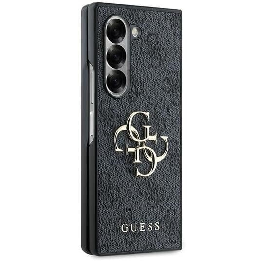 GUESS Case for Samsung Galaxy Z Fold6, 4G Big Metal Logo, black