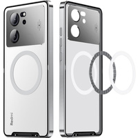 Camera Protection Case for Xiaomi 13T / 13T Pro, CamShield MagSafe, transparent / silver