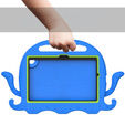 Children's case for Samsung Galaxy Tab A8 10.5, with handle, octopus, blue