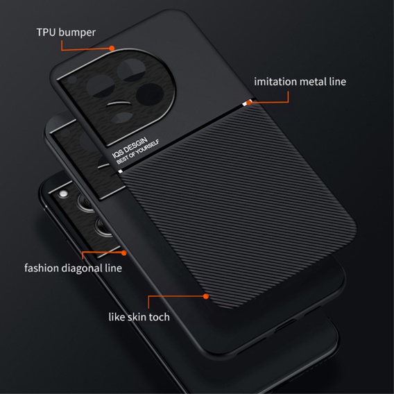Case for OnePlus 12 5G, with magnetic grip plate, black