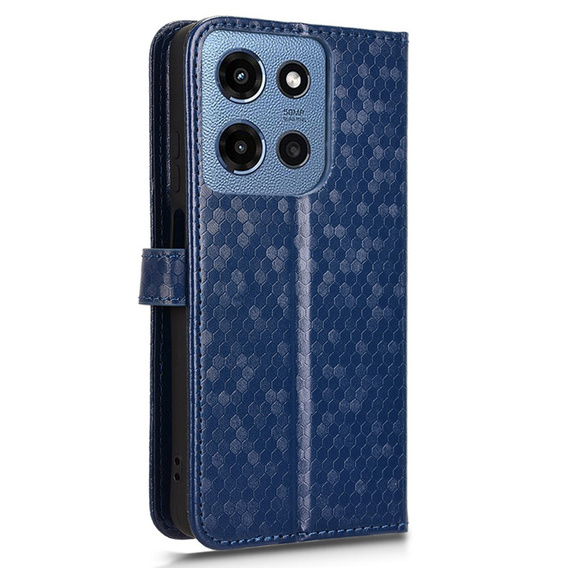 Flip case for Motorola Moto G86 Power 5G, Wallet Rhombus, blue