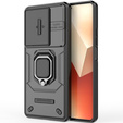 Case for Xiaomi Redmi Note 13 5G, KickStand Camera Lens, black
