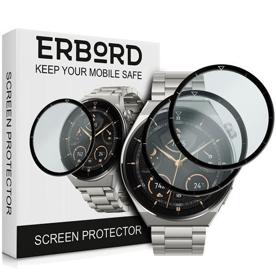 2x ERBORD Hybrid Glass for Huawei Watch GT 3 Pro 46mm
