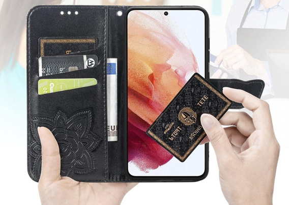 Flip case for Realme Note 50, Butterfly, black
