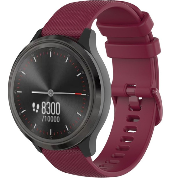 Silicone Universal Strap 20mm, maroon