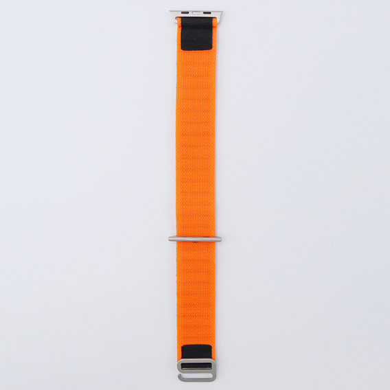 Nylon Strap for Apple Watch 1/2/3/4/5/6/7/8/SE/ULTRA 42/44/45/49mm, Orange / Black