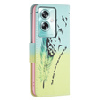 Flip case for Oppo A79 5G, Wallet, feather, blue
