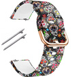 Silicone Strap for Samsung Galaxy Watch Active 20mm, Colorful Skull