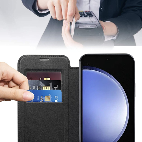 Flip case for Samsung Galaxy S23 FE, RFID Wallet MagSafe CamShield, black