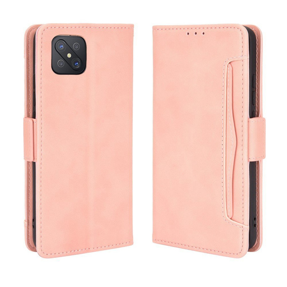 Flip case for Oppo Reno 4 Z 5G, Card Slot, pink