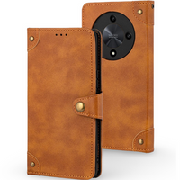Flip case for Honor Magic 6 Lite 5G, Split Leather, orange