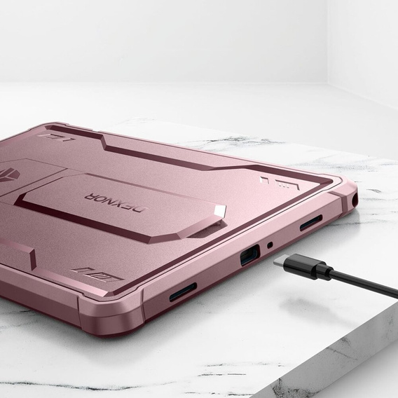 Armored case for Galaxy Tab A9, Dexnor Full Body, pink