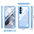 Case for Samsung Galaxy S25 FE, Shockproof, with glass, for MagSafe, blue