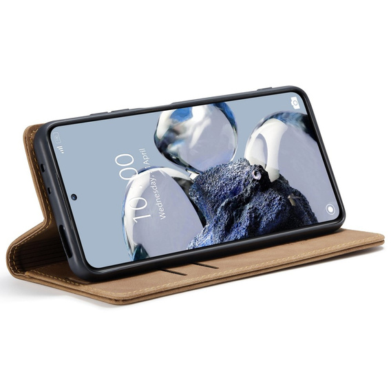 CASEME case for Xiaomi 12T / 12T Pro, Leather Wallet Case, brown
