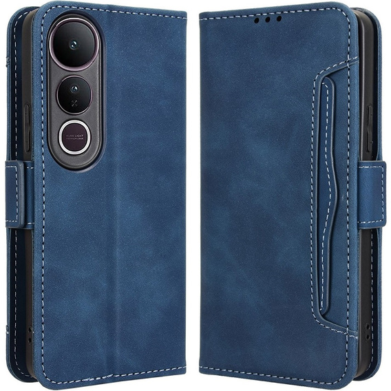 Flip case for Vivo V50 Lite 4G / 5G, Card Slot, dark blue