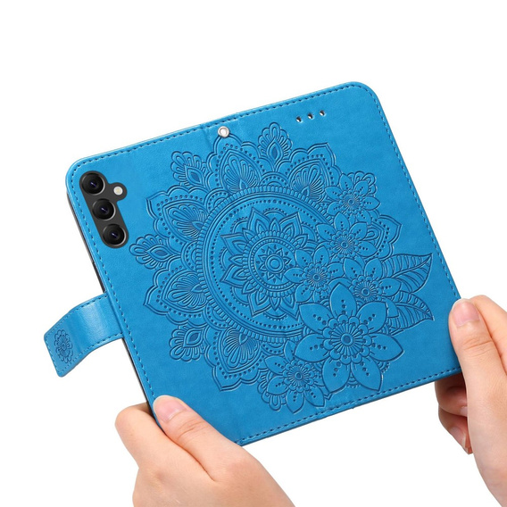 Flip case for Samsung Galaxy A14 4G/5G, Mandala Flower, blue