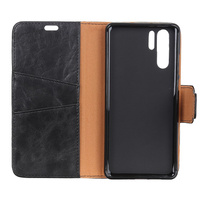 Flip case for Huawei P30 Pro, Split Leather Wallet, black