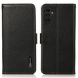 KHAZNEH RFID case for Samsung Galaxy A35 5G, Litchi Texture, black