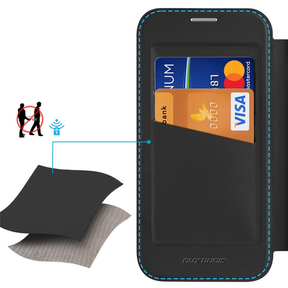 Dux Ducis case for iPhone 17 Pro Max, Skin X Pro, with flap, for MagSafe, black