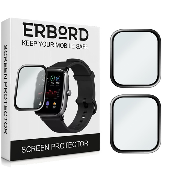 2x ERBORD Hybrid Glass for Amazfit GTS 2 Mini