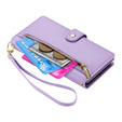 Flip case for Oppo Reno 13F 5G, Wallet Zipper Pocket, purple